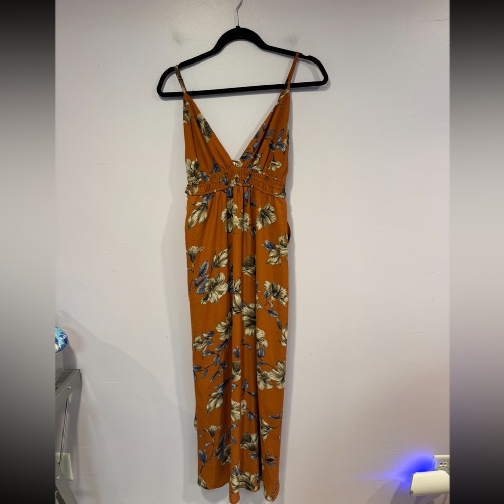 Storia Fall Floral side tie maxi dress‎